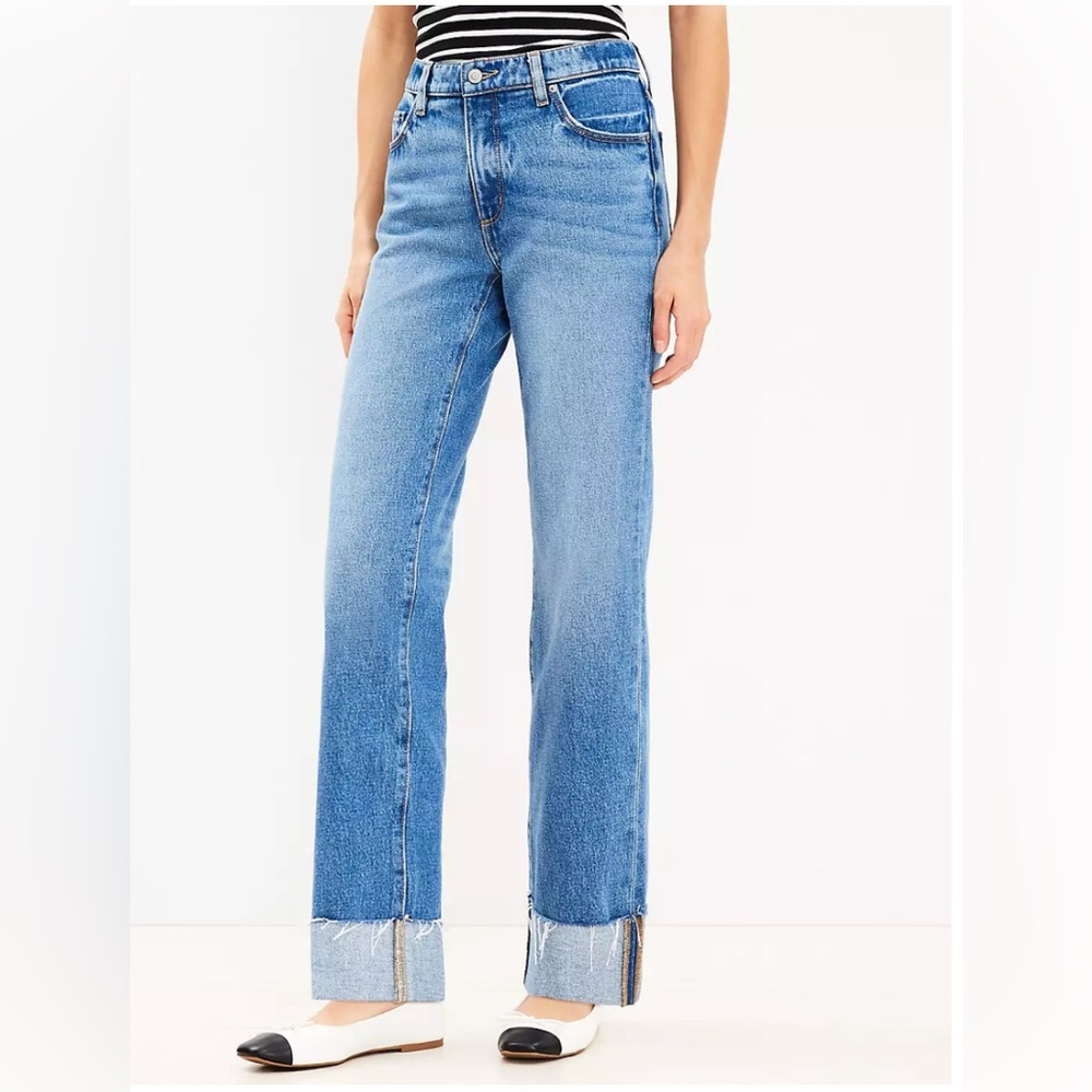 LOFT The Slouchy Boyfriend Jeans size 27 NWT